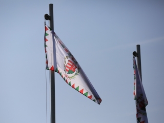 Ünnepség a forradalmi emlékműnél, megemlékezés Rosti Pál sírjánál - fotó: 