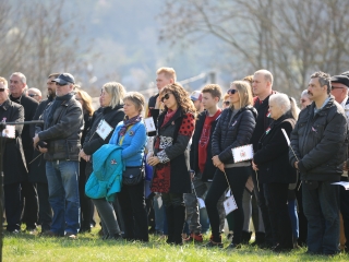 Ünnepség a forradalmi emlékműnél, megemlékezés Rosti Pál sírjánál - fotó: 