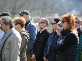 Ünnepség a forradalmi emlékműnél, megemlékezés Rosti Pál sírjánál - fotó: 