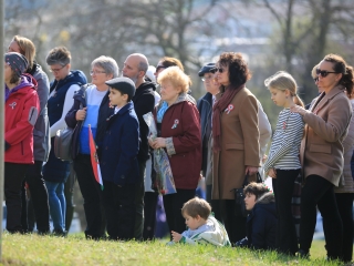 Ünnepség a forradalmi emlékműnél, megemlékezés Rosti Pál sírjánál - fotó: 