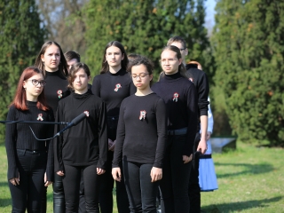 Ünnepség a forradalmi emlékműnél, megemlékezés Rosti Pál sírjánál - fotó: 