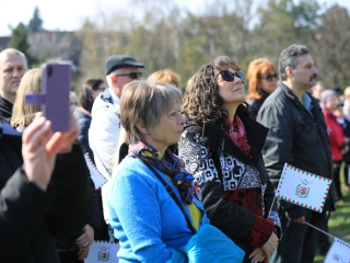 Ünnepség a forradalmi emlékműnél, megemlékezés Rosti Pál sírjánál - fotó: 