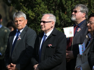 Ünnepség a forradalmi emlékműnél, megemlékezés Rosti Pál sírjánál - fotó: 