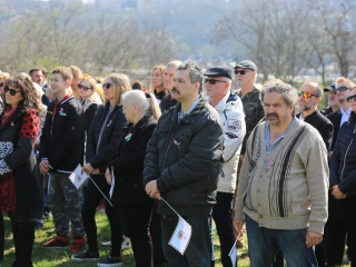 Ünnepség a forradalmi emlékműnél, megemlékezés Rosti Pál sírjánál - fotó: 