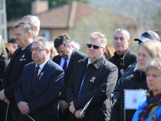 Ünnepség a forradalmi emlékműnél, megemlékezés Rosti Pál sírjánál - fotó: 