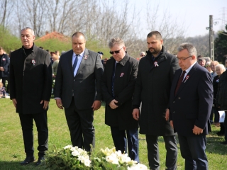 Ünnepség a forradalmi emlékműnél, megemlékezés Rosti Pál sírjánál - fotó: 