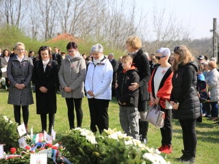 Ünnepség a forradalmi emlékműnél, megemlékezés Rosti Pál sírjánál - fotó: 