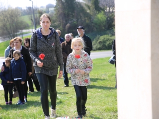 Ünnepség a forradalmi emlékműnél, megemlékezés Rosti Pál sírjánál - fotó: 