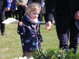 Ünnepség a forradalmi emlékműnél, megemlékezés Rosti Pál sírjánál - fotó: 