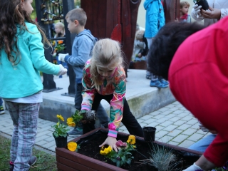 Világnapi koncert és virágültetés a zeneiskolánál (2024) - fotó: 