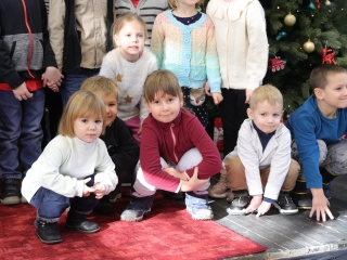 Joulupukki a Béke városrészben - fotó: 