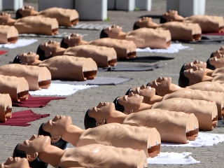 Újraélesztési Guiness-rekord - fotó: Sándor Judit