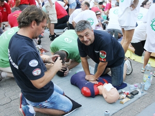 Újraélesztési Guiness-rekord - fotó: Sándor Judit