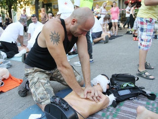 Újraélesztési Guiness-rekord - fotó: Sándor Judit