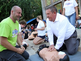 Újraélesztési Guiness-rekord - fotó: Sándor Judit