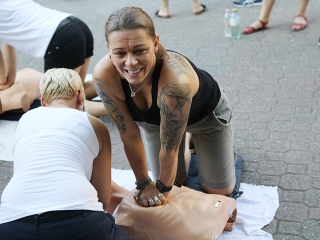 Újraélesztési Guiness-rekord - fotó: Sándor Judit