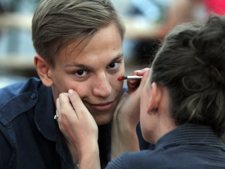 Magyarország - Románia Eb-selejtező a Városháza téren - fotó: Sándor Judit