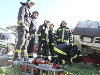 Tűzoltóink gyakorlatban - fotó: Ónodi Zoltán