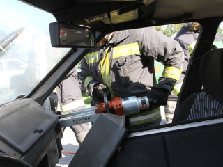 Tűzoltóink gyakorlatban - fotó: Ónodi Zoltán