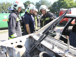 Tűzoltóink gyakorlatban - fotó: Ónodi Zoltán