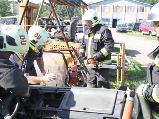 Tűzoltóink gyakorlatban - fotó: Ónodi Zoltán