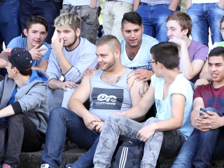 Gólyaavató a Dunaferr iskolában - fotó: Sándor Judit