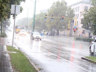 Égszakadás Dunaújvárosban - fotó: Sándor Judit