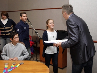 A hónap diákjait köszöntötte Cserna Gábor polgármester - fotó: Sándor Judit