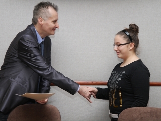 A hónap diákjait köszöntötte Cserna Gábor polgármester - fotó: Sándor Judit