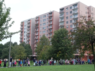 A Napsugár ovisok szüreti felvonulása - fotó: Sándor Judit