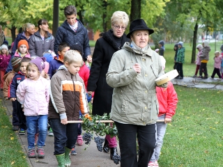 A Napsugár ovisok szüreti felvonulása - fotó: Sándor Judit