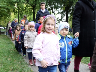 A Napsugár ovisok szüreti felvonulása - fotó: Sándor Judit