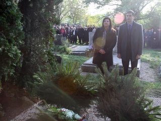 Az 1956-os forradalom hőseire emlékezve - fotó: Sándor Judit