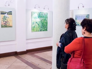 Füves képek a Bartók aulájában - fotó: Ónodi Zoltán