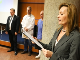 Arany, gyémánt és vas dilpomás orvosok köszöntése a kórházban - fotó: Ónodi Zoltán