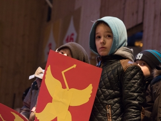 Adventi forgatag a főtéren - fotó: Ónodi Zoltán