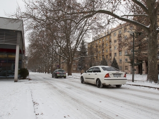 Hóhelyzet a városban - fotó: Ónodi Zoltán