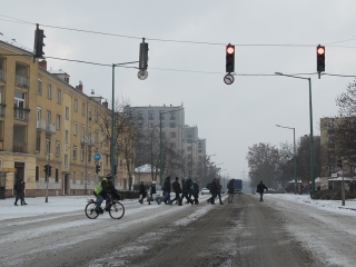 Hóhelyzet a városban - fotó: Ónodi Zoltán