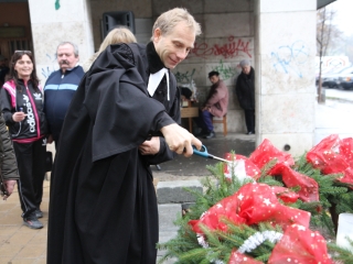 Adventi gyertyagyújtás a Rómain - fotó: Ónodi Zoltán