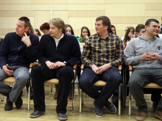 A hónap diákjainak köszöntése - fotó: Sándor Judit