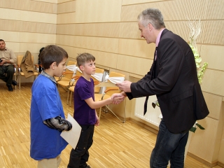 A hónap diákjainak köszöntése - fotó: Sándor Judit