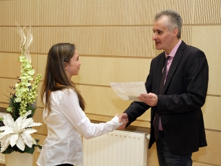 A hónap diákjainak köszöntése - fotó: Sándor Judit