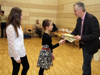 A hónap diákjainak köszöntése - fotó: Sándor Judit