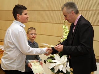 A hónap diákjainak köszöntése - fotó: Sándor Judit