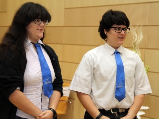 A hónap diákjainak köszöntése - fotó: Sándor Judit