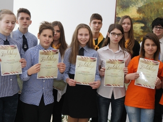 A hónap diákjainak köszöntése - fotó: Sándor Judit