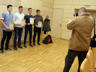 A hónap diákjainak köszöntése - fotó: Sándor Judit