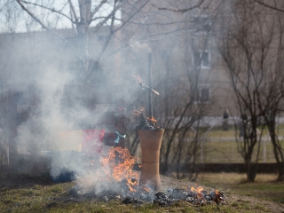 Kiszebáb égetés a Bóbita Óvodában - fotó: Ónodi Zoltán