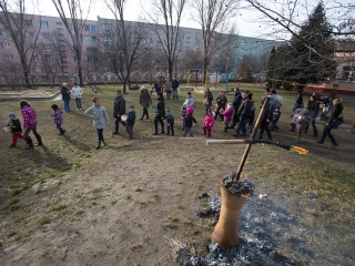 Kiszebáb égetés a Bóbita Óvodában - fotó: Ónodi Zoltán