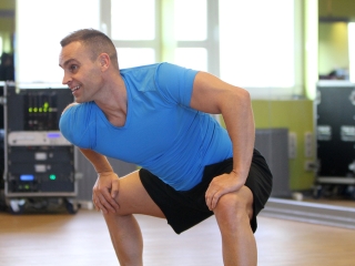 Katus Attilával aerobikoztak - fotó: Sándor Judit